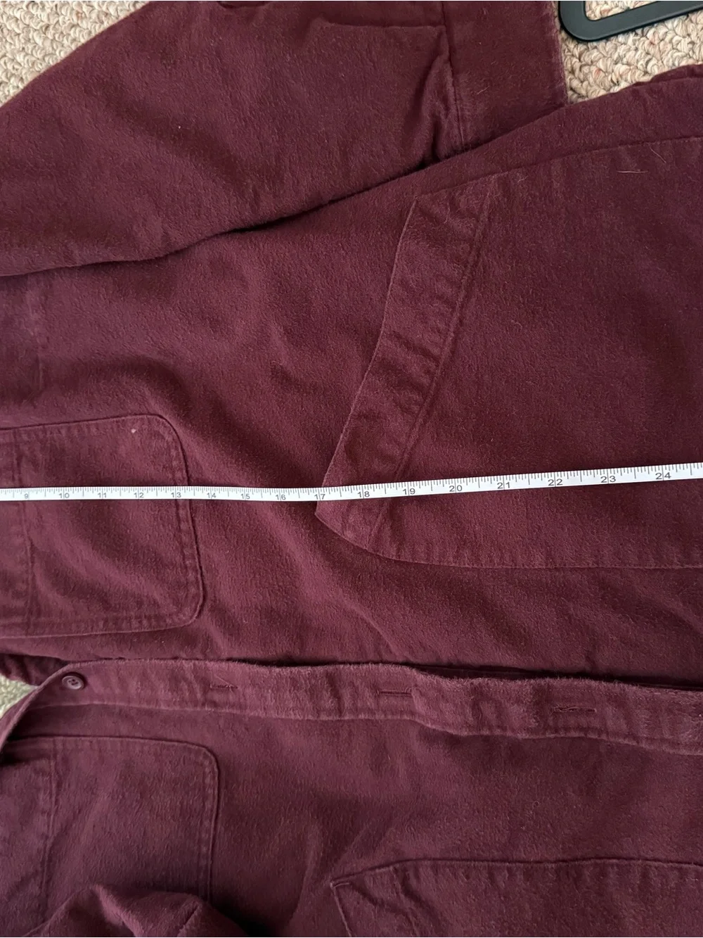 Vintage L.L. Bean Maroon Sherpa-Lined Barn Jacket - Picture 5 of 12